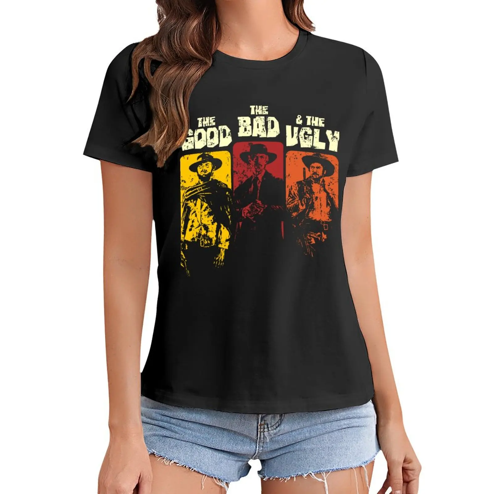 The Good, The Bad, & The Ugly T-Shirt animal prinfor Female clothing Women's cotton t-shirt
The Good, The Bad, & The Ugly T-Shirt animal prinfor Female clothing Women's cotton t-shirt