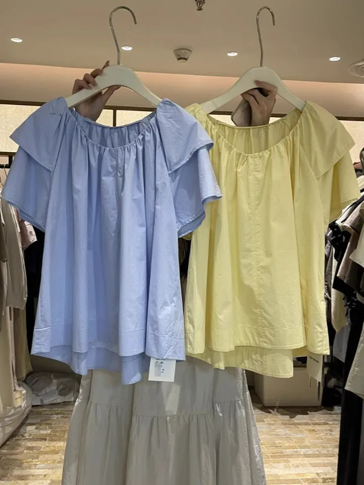 plus Size Women's Shirt Korean Design Ruffle Sleeve Short Sleeve Summer Loose Doll Shirt Breathable Polyester Cotton Blend
plus Size Women's Shirt Korean Design Ruffle Sleeve Short Sleeve Summer Loose Doll Shirt Breathable Polyester Cotton Blend