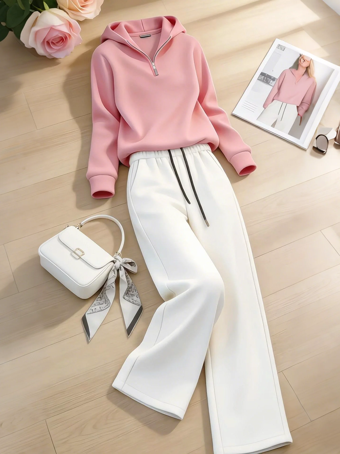 Complete Set Casual Hoodie Wide Leg Pants Women's Fashion Spring Autumn New Style Outfit Two Piece Suit Commute Style
Complete Set Casual Hoodie Wide Leg Pants Women's Fashion Spring Autumn New Style Outfit Two Piece Suit Commute Style