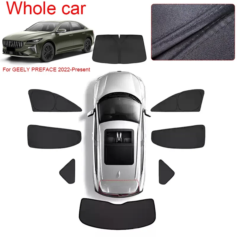Car Black Window Privacy Sunshade For GEELY PREFACE 2022-Present Auto UV Block Sun Protection Interior Blackout Cover Accessory
Car Black Window Privacy Sunshade For GEELY PREFACE 2022-Present Auto UV Block Sun Protection Interior Blackout Cover Accessory