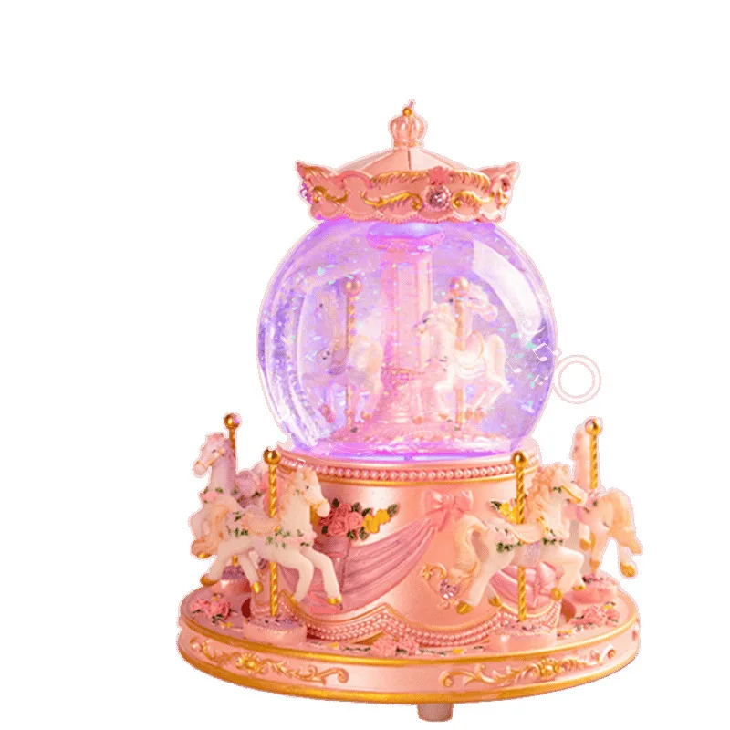 Carousel crystal ball music box, Children's Day girl birthday gift girl girlfriend little princess, rotating music box
Carousel crystal ball music box, Children's Day girl birthday gift girl girlfriend little princess, rotating music box