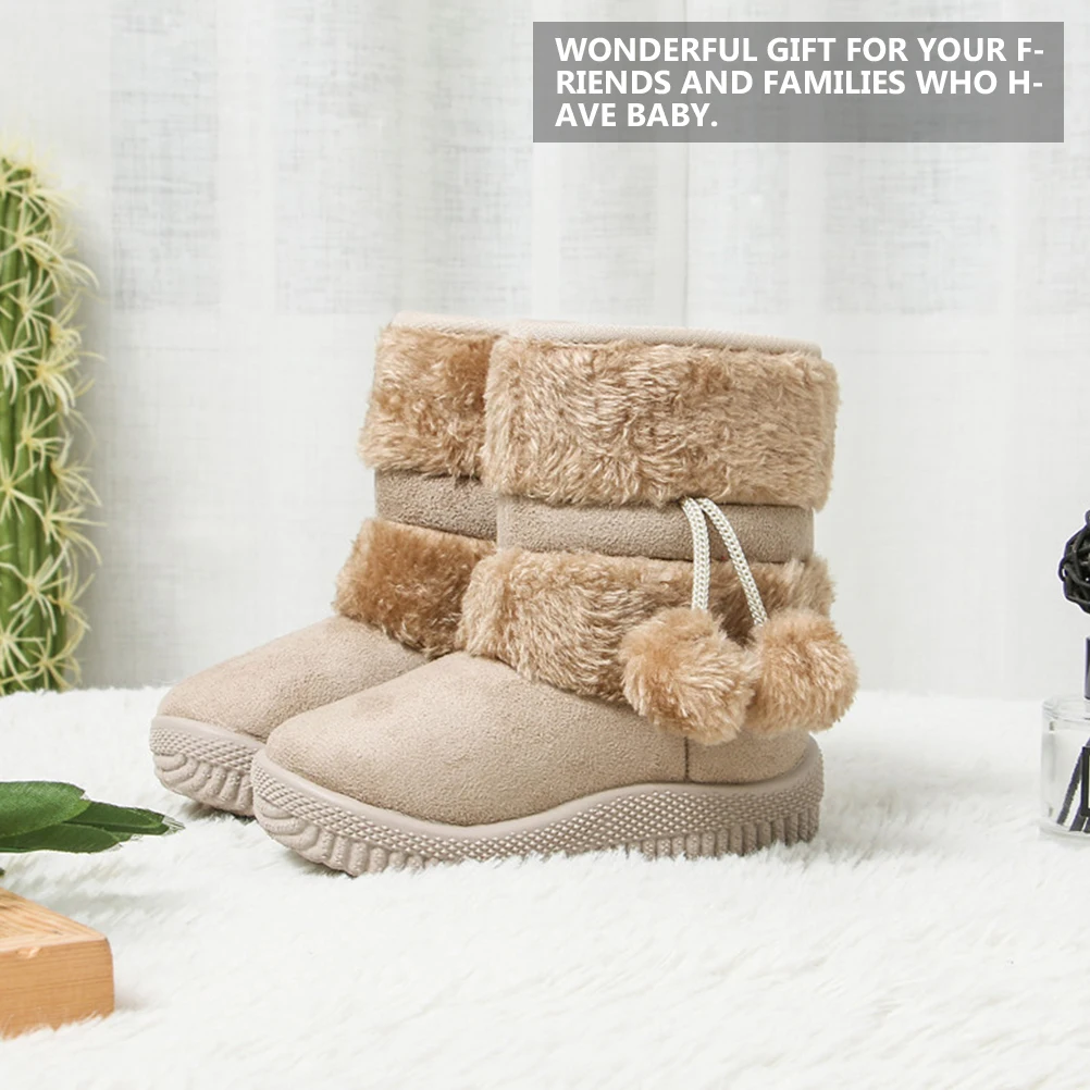 Toddler Cotton Shoes Cloth Sole Snow Boots for Girls Low Barrel Thick Winter Warm Soft Fleece Prewalker
Toddler Cotton Shoes Cloth Sole Snow Boots for Girls Low Barrel Thick Winter Warm Soft Fleece Prewalker