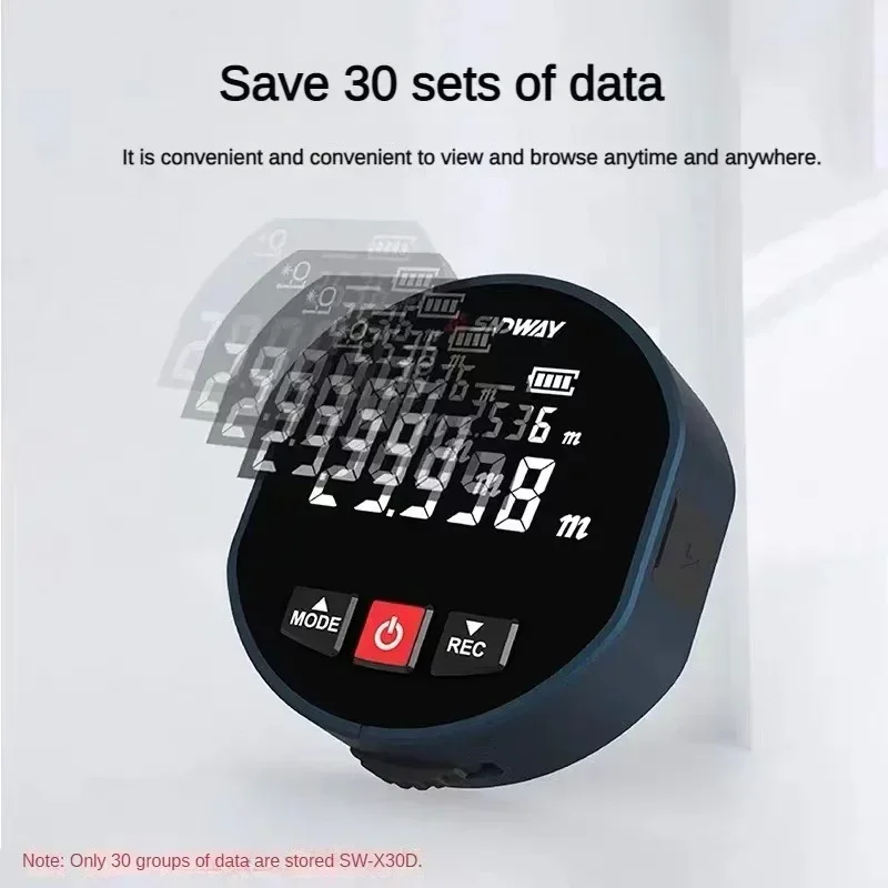 SNDWAY Roller Laser Rangefinder X30A X30D Laser & Roll Dual Mode Distance Meter Trena Laser Tape Measure Range Finder Home Tools
SNDWAY Roller Laser Rangefinder X30A X30D Laser & Roll Dual Mode Distance Meter Trena Laser Tape Measure Range Finder Home Tools