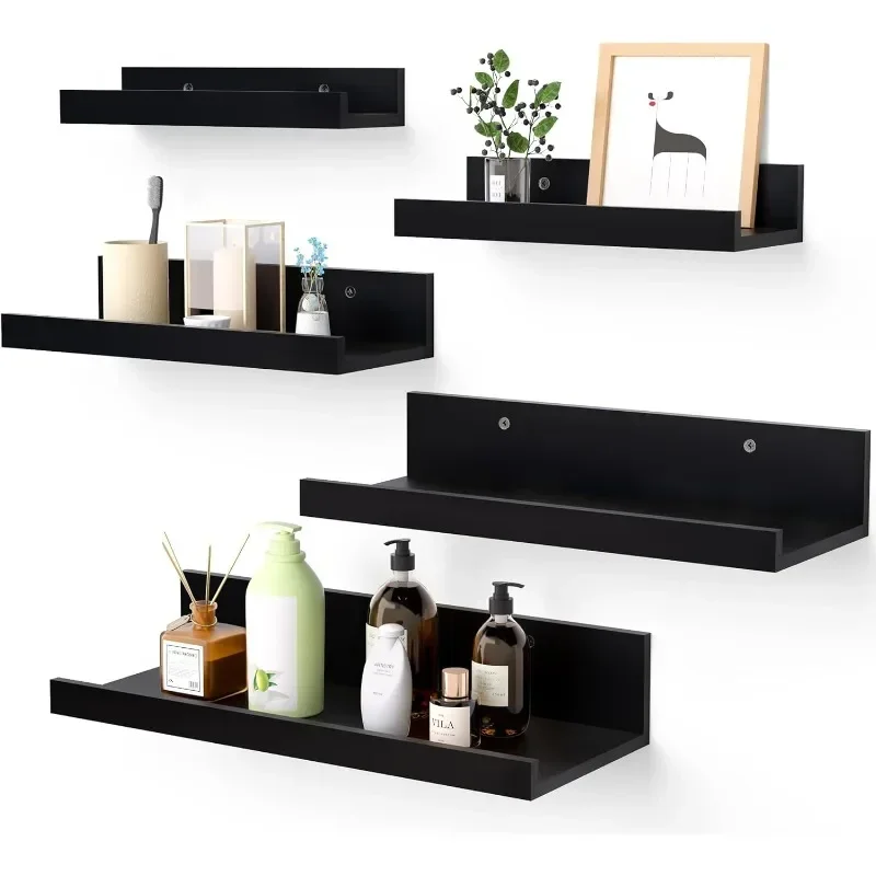 Floating Shelves for Wall Decor Storage, Wall Shelves Set of 5, Wall Mounted Wood Shelves for Bedroom, Living Room, Bathroom
Floating Shelves for Wall Decor Storage, Wall Shelves Set of 5, Wall Mounted Wood Shelves for Bedroom, Living Room, Bathroom