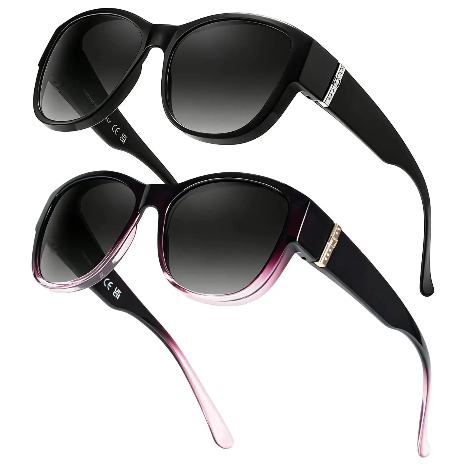 Self-tinting cycling glasses, women's polarised photochromic sunglasses, sports sunglasses with UV400 protection for running, cycling
Self-tinting cycling glasses, women's polarised photochromic sunglasses, sports sunglasses with UV400 protection for running, cycling