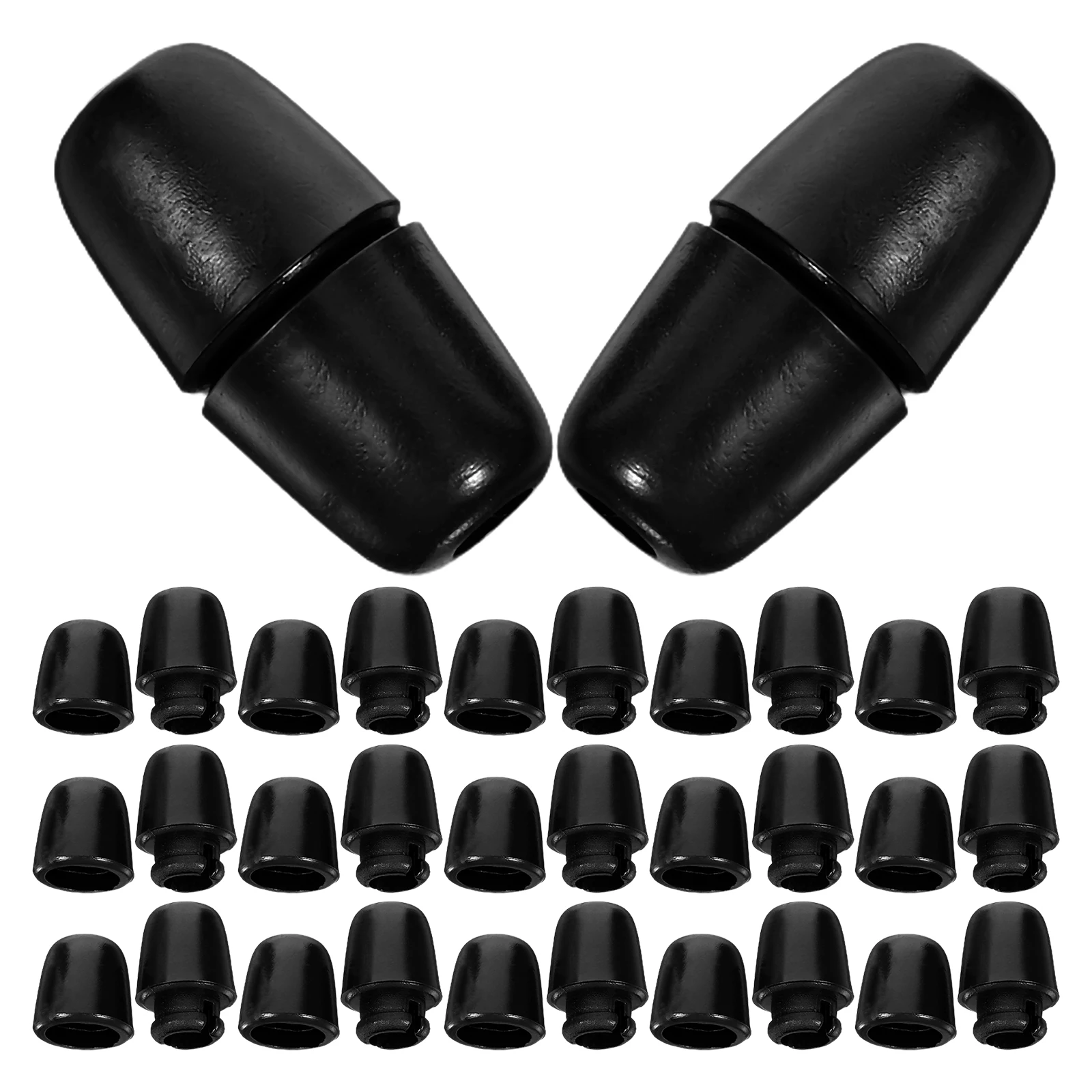 100pcs Plastic Rope End Caps Clothing Accessories Black White Transparent Long Lasting Hoodie Strings Lanyard Stop Jewelry
100pcs Plastic Rope End Caps Clothing Accessories Black White Transparent Long Lasting Hoodie Strings Lanyard Stop Jewelry