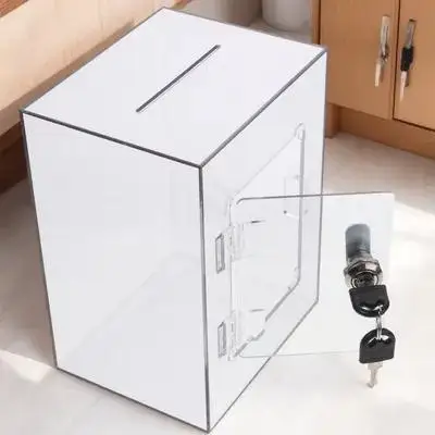 Donation Box with Lock Acrylic Transparent Suggestion Box for Public Voting Fundraising Letter Mail Collection Safe
Donation Box with Lock Acrylic Transparent Suggestion Box for Public Voting Fundraising Letter Mail Collection Safe