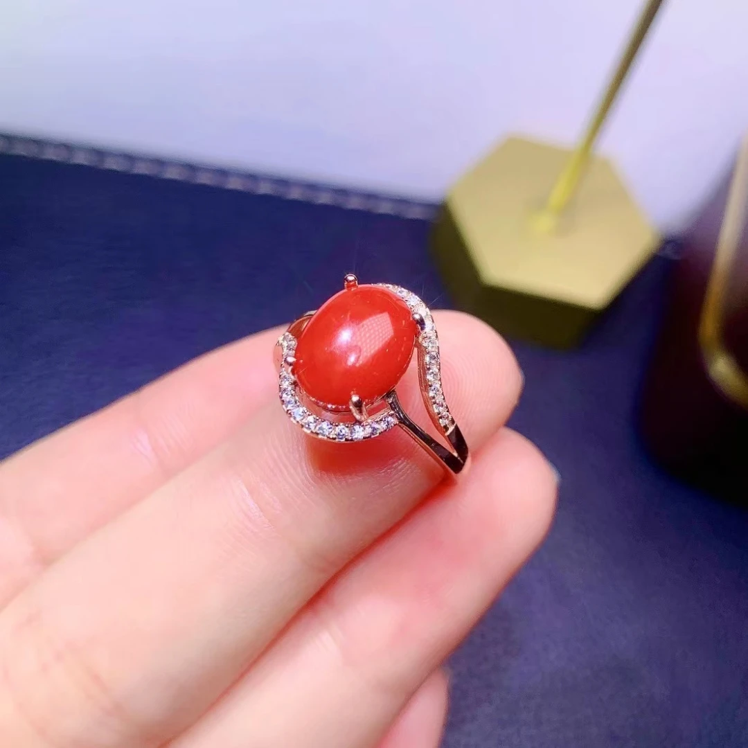 Chrame Silver Red Coral Ring for Party 8mm*10mm Natural Precious Coral Silver Ring Solid 925 Silver Red Coral Jewelry
Chrame Silver Red Coral Ring for Party 8mm*10mm Natural Precious Coral Silver Ring Solid 925 Silver Red Coral Jewelry