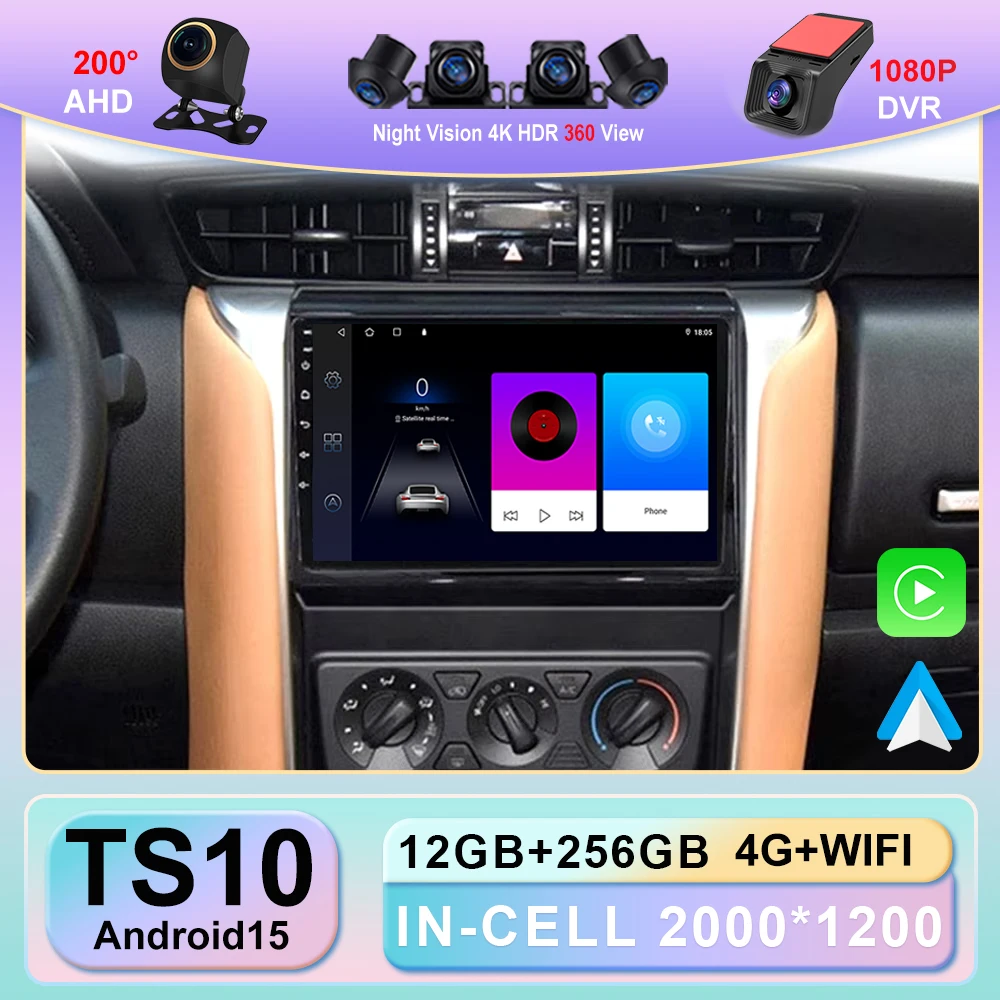 Android 15 Car Radio For Toyota Fortuner 2 2015 2016 2017 2018 2019 2020 GPS NAVI Qualcomm BT Multimedia Stereo Video Player
Android 15 Car Radio For Toyota Fortuner 2 2015 2016 2017 2018 2019 2020 GPS NAVI Qualcomm BT Multimedia Stereo Video Player