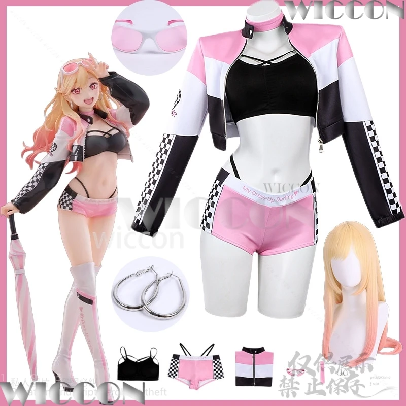 Kitagawa Marin Anime My Dress Up Cosplay Clothes Peach Pink Racing Suit Short Top Jacket Short Necklace Casual Outfit Customized
Kitagawa Marin Anime My Dress Up Cosplay Clothes Peach Pink Racing Suit Short Top Jacket Short Necklace Casual Outfit Customized
