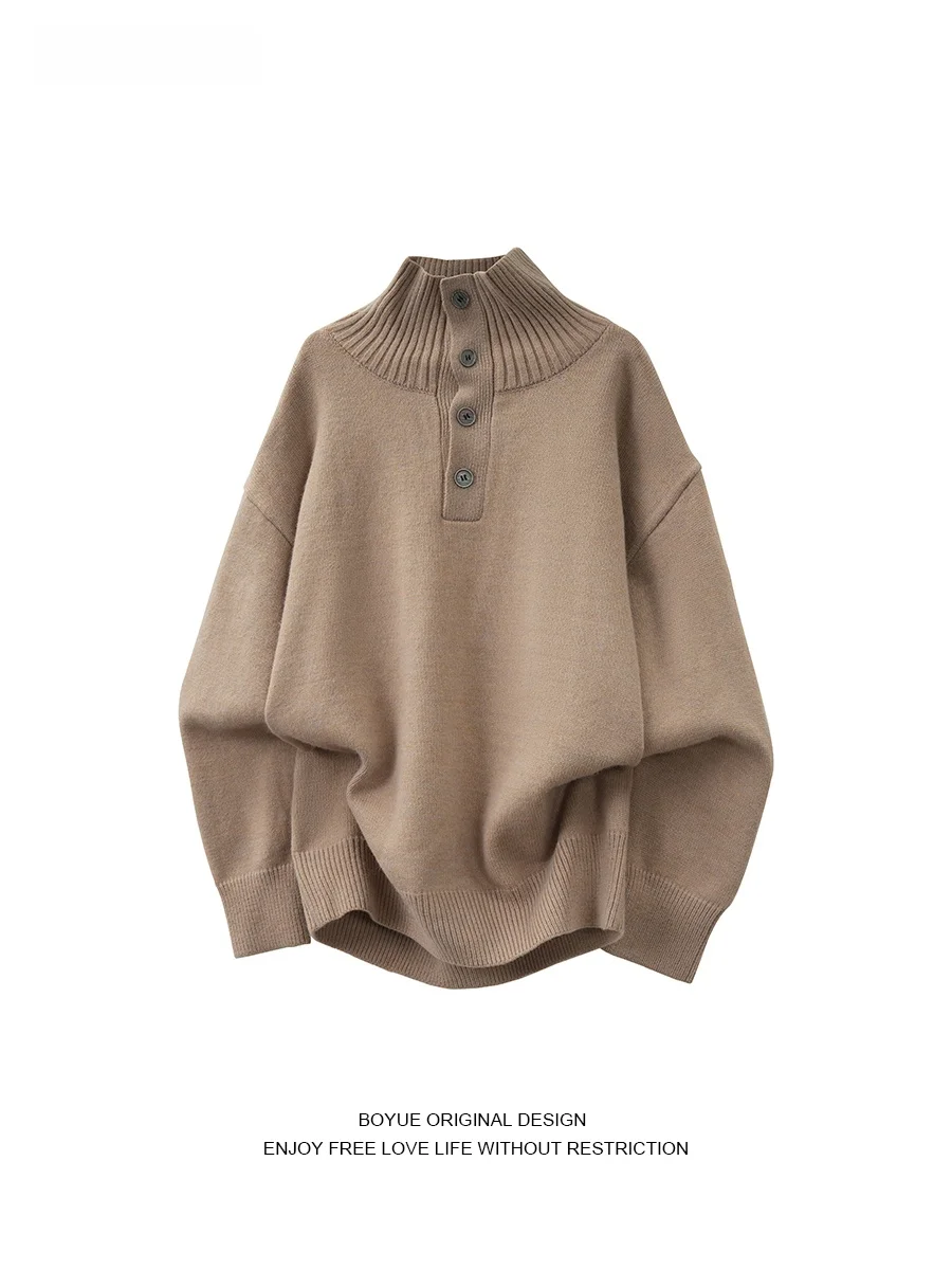 Boyue American Retro Button High Collar Sweater Polar Fce ex Lazy Match High Sense Knitted irt Polyester Fiber Long ...
Boyue American Retro Button High Collar Sweater Polar Fce ex Lazy Match High Sense Knitted irt Polyester Fiber Long ...