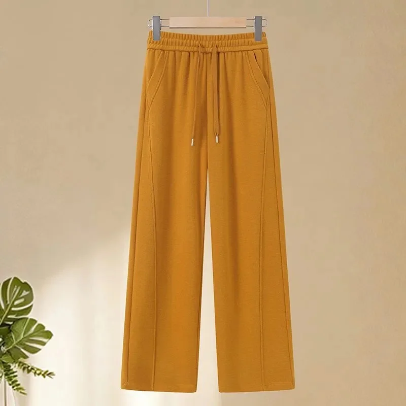 Straight Leg Pants for Women Pring Autumn 026 New Elastic High Waisted Loose Sports and Casual Wide Leg Pants Trousers
Straight Leg Pants for Women Pring Autumn 026 New Elastic High Waisted Loose Sports and Casual Wide Leg Pants Trousers