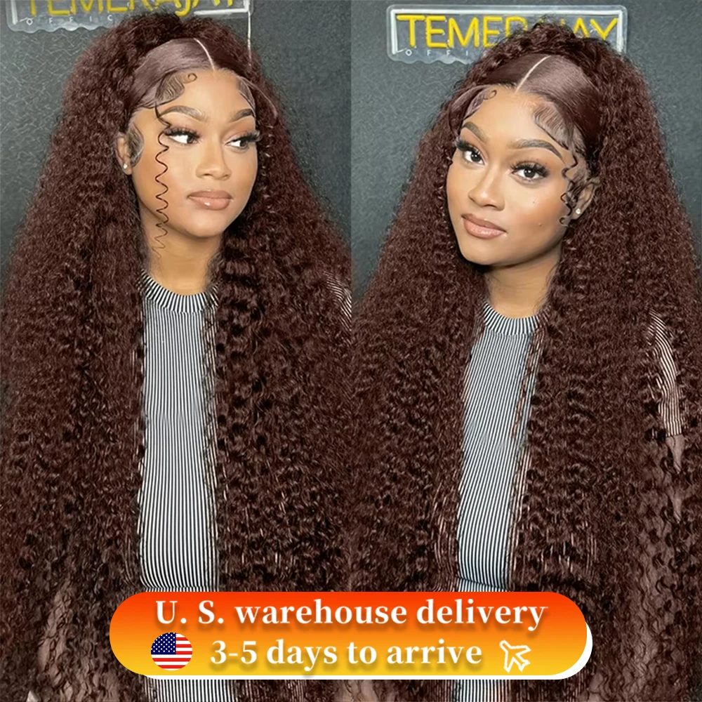 200% HD 13x6 Water Deep Wave Lace Frontal Wigs Colored Chocolate Brown 30 40Inch Kinky Curly Wigs 100% Lace Front Human Hair Wig
200% HD 13x6 Water Deep Wave Lace Frontal Wigs Colored Chocolate Brown 30 40Inch Kinky Curly Wigs 100% Lace Front Human Hair Wig