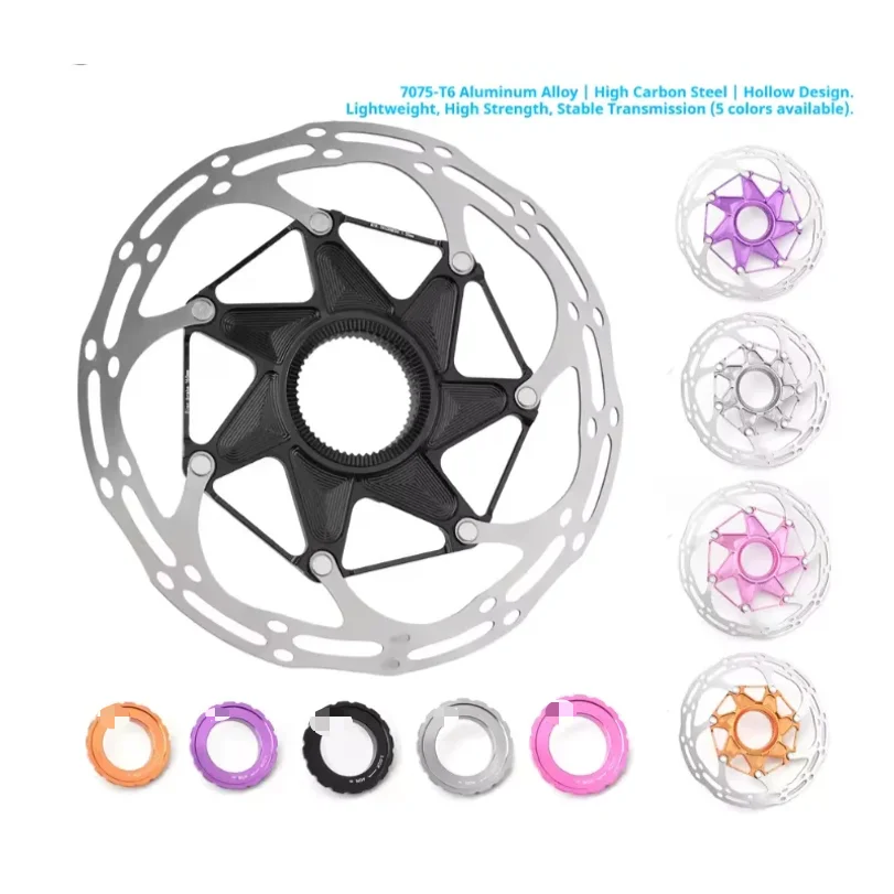 Bicycle Center Lock Rotor 140mm/160mm Hollow Heat Dissipation Wind Breaking for Road Mountain Bike Disc Brake Accessories
Bicycle Center Lock Rotor 140mm/160mm Hollow Heat Dissipation Wind Breaking for Road Mountain Bike Disc Brake Accessories