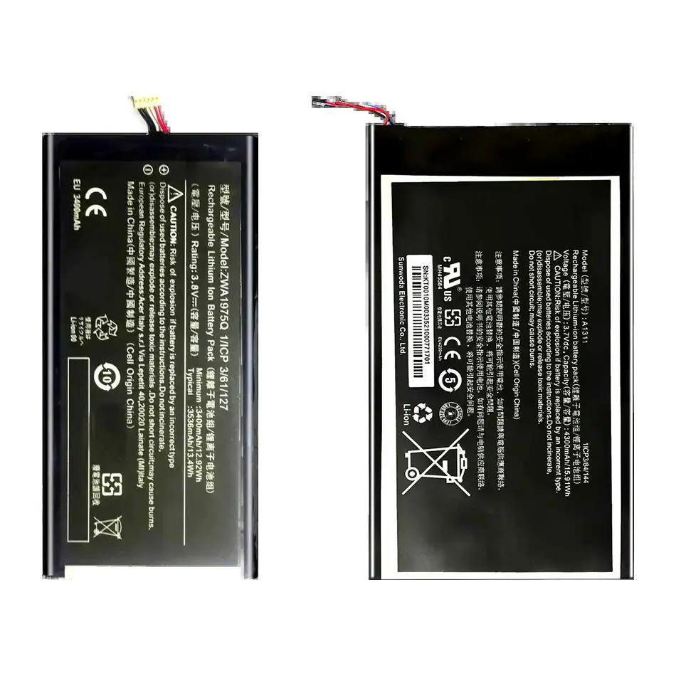 Замена аккумулятора для планшета премиум-класса A1311 ZWA1975Q 3536-4300 мАч для Acer Iconia Tab A1-830 7 A1 713 830
Замена аккумулятора для планшета премиум-класса A1311 ZWA1975Q 3536-4300 мАч для Acer Iconia Tab A1-830 7 A1 713 830