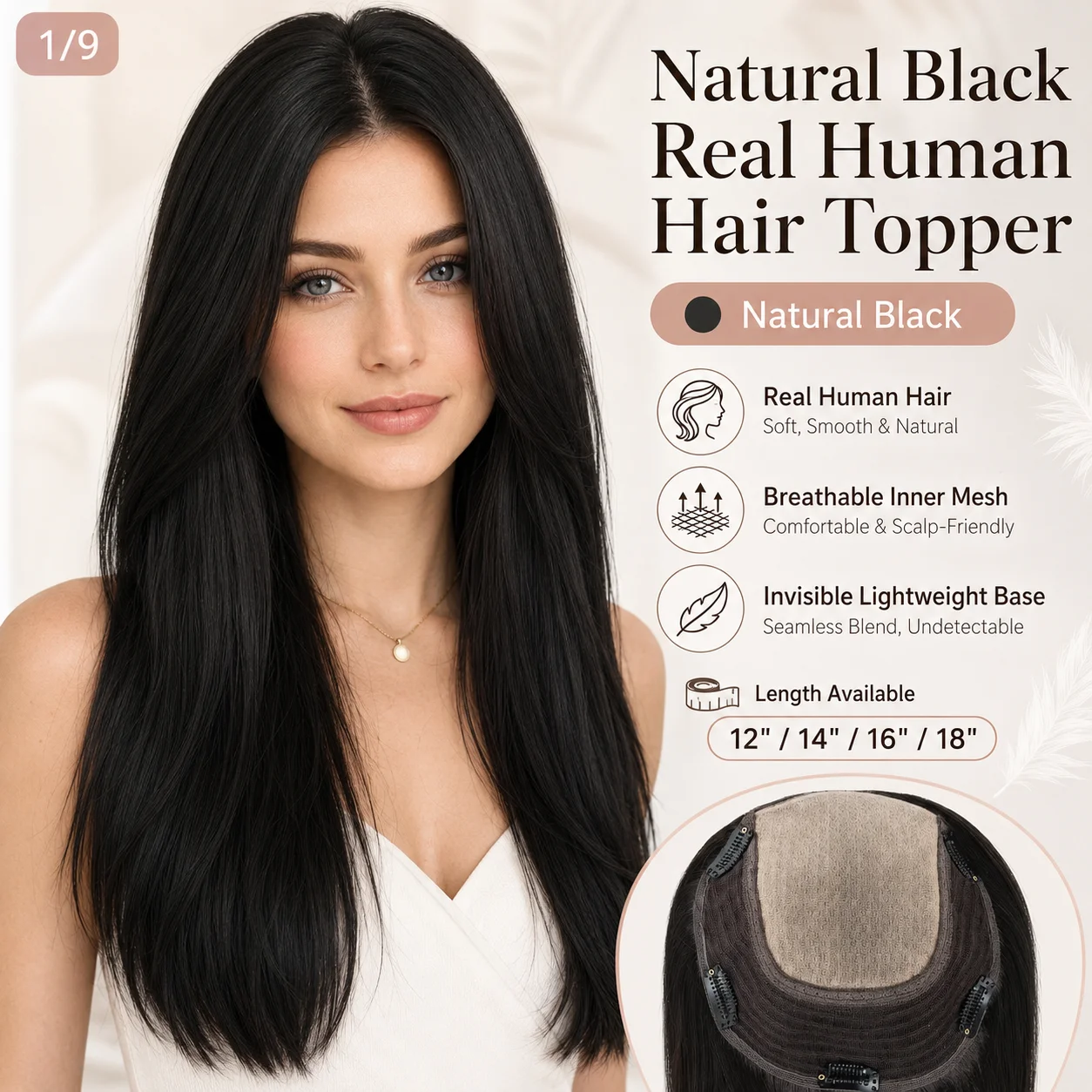 Toppers Hair Piece for Women 7.5x7.5 Inch 130% Density Real Human Hair Topper Large Base No Bangs with Silk
Toppers Hair Piece for Women 7.5x7.5 Inch 130% Density Real Human Hair Topper Large Base No Bangs with Silk
