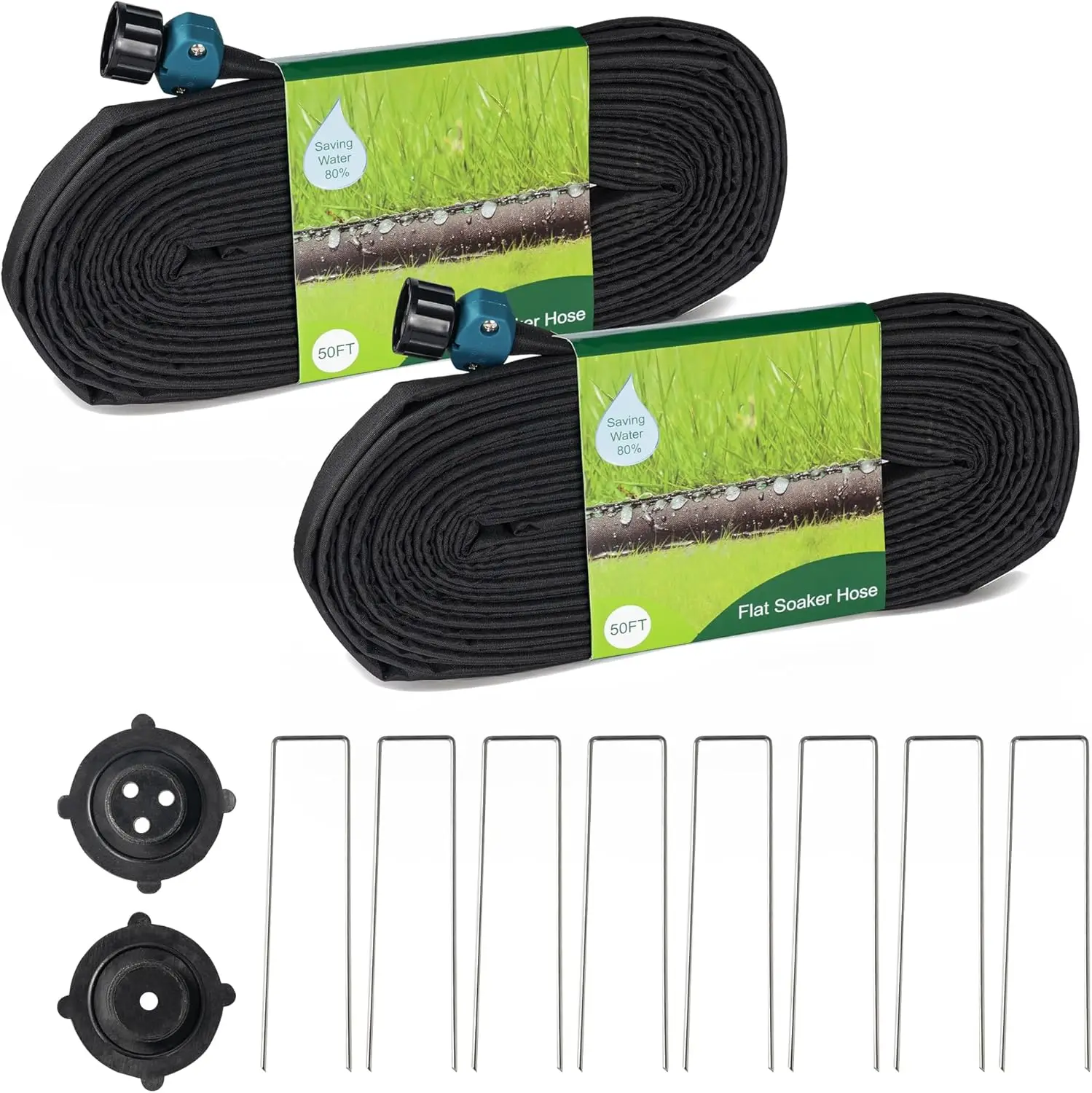 Flat Soaker Hose 100 FT for Garden, 100' (50FT x 2) Linkable Drip Irrigation, Leak-free Dual-layer Design Saving 80% Water
Flat Soaker Hose 100 FT for Garden, 100' (50FT x 2) Linkable Drip Irrigation, Leak-free Dual-layer Design Saving 80% Water