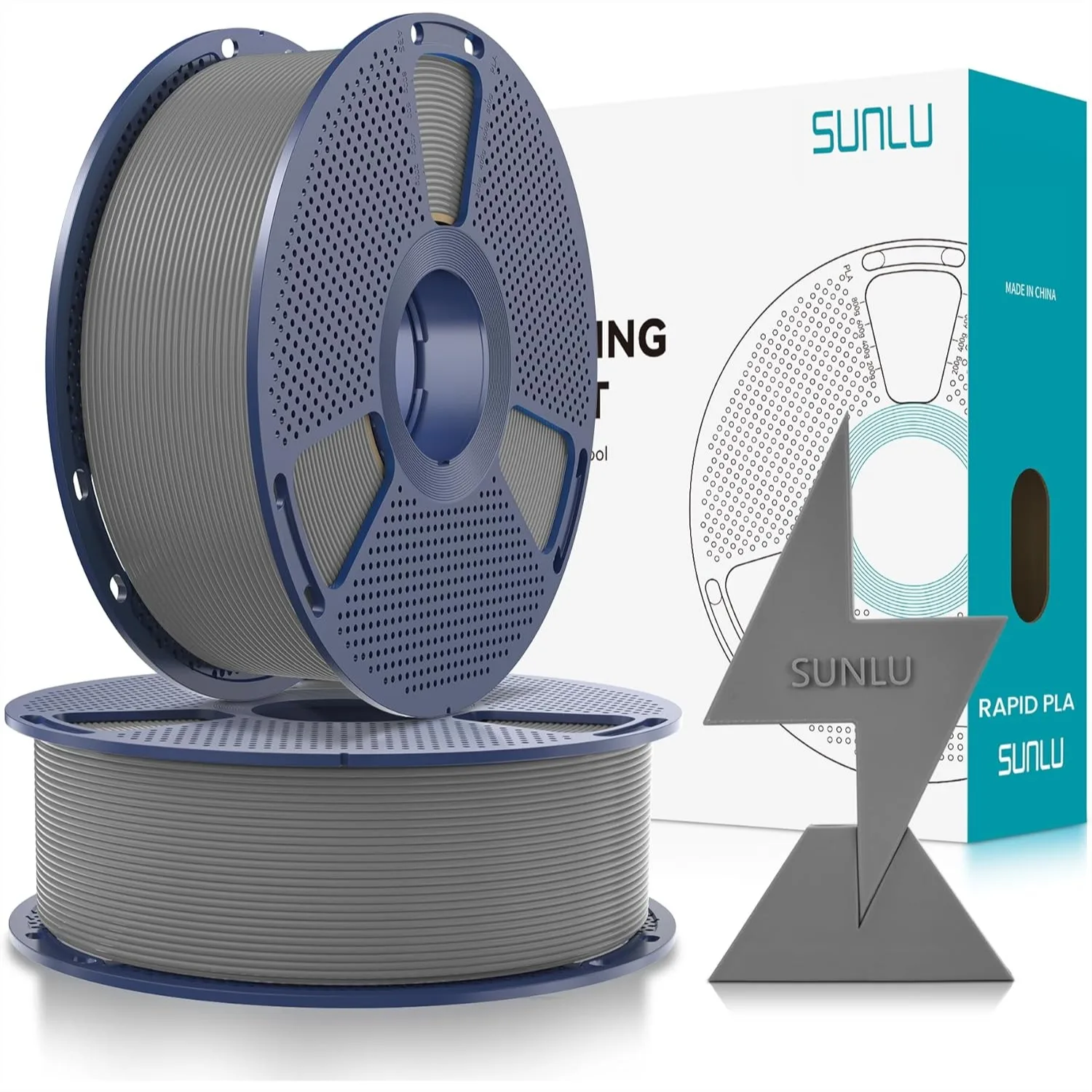 High Speed PLA Filament 1.75mm, 30-600mm/s Print Range, High Flow 3D Printer Filament for Fast Printing, 1KG*2 Rolls Grey+Grey
High Speed PLA Filament 1.75mm, 30-600mm/s Print Range, High Flow 3D Printer Filament for Fast Printing, 1KG*2 Rolls Grey+Grey