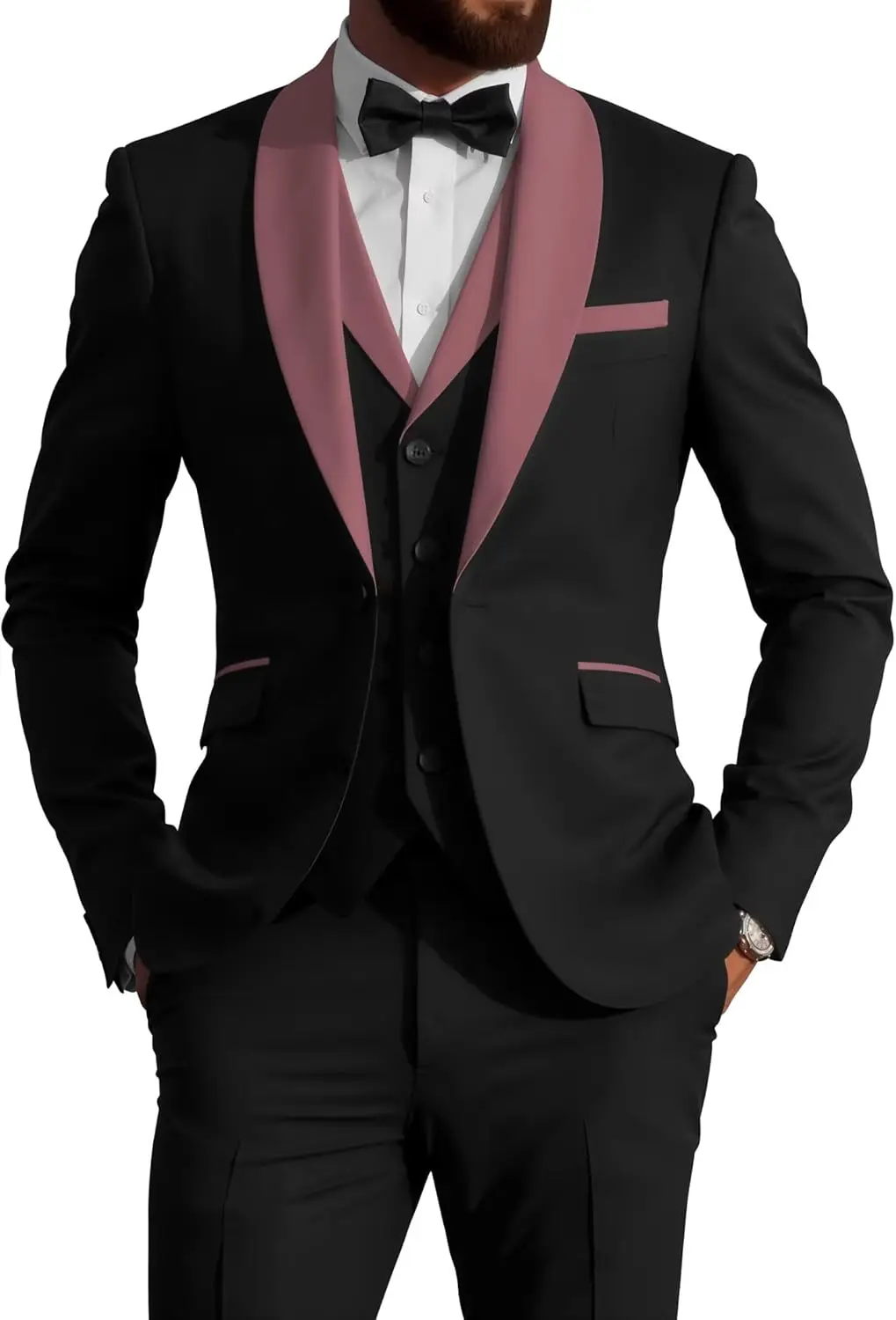 Mens Tuxedo Suit Set Slim Fit 3 Piece Black Suit Shawl Lapel Double Elegant Suits for Men Wedding Prom
Mens Tuxedo Suit Set Slim Fit 3 Piece Black Suit Shawl Lapel Double Elegant Suits for Men Wedding Prom