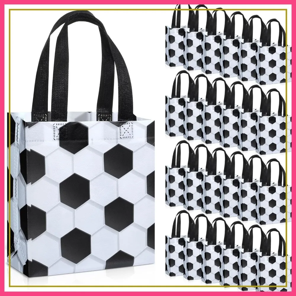 24 Pack Soccer Goodie Bags with Handles for Party Favors Treats Gifts
24 Pack Soccer Goodie Bags with Handles for Party Favors Treats Gifts
