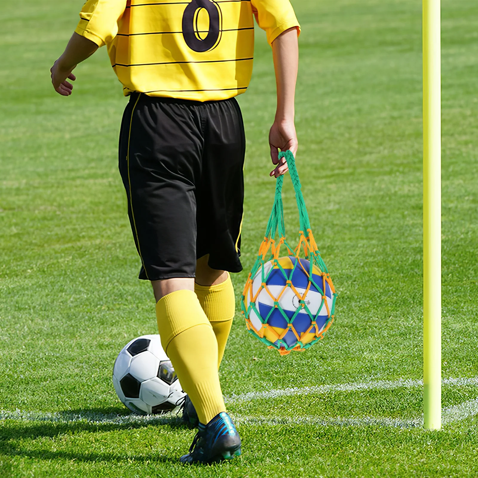 2 шт. портативная сетчатая сумка для мячей, прочная плетеная веревка с ручками, сумка для хранения баскетбола, сетчатый дизайн для спортивных тренировок
2 шт. портативная сетчатая сумка для мячей, прочная плетеная веревка с ручками, сумка для хранения баскетбола, сетчатый дизайн для спортивных тренировок