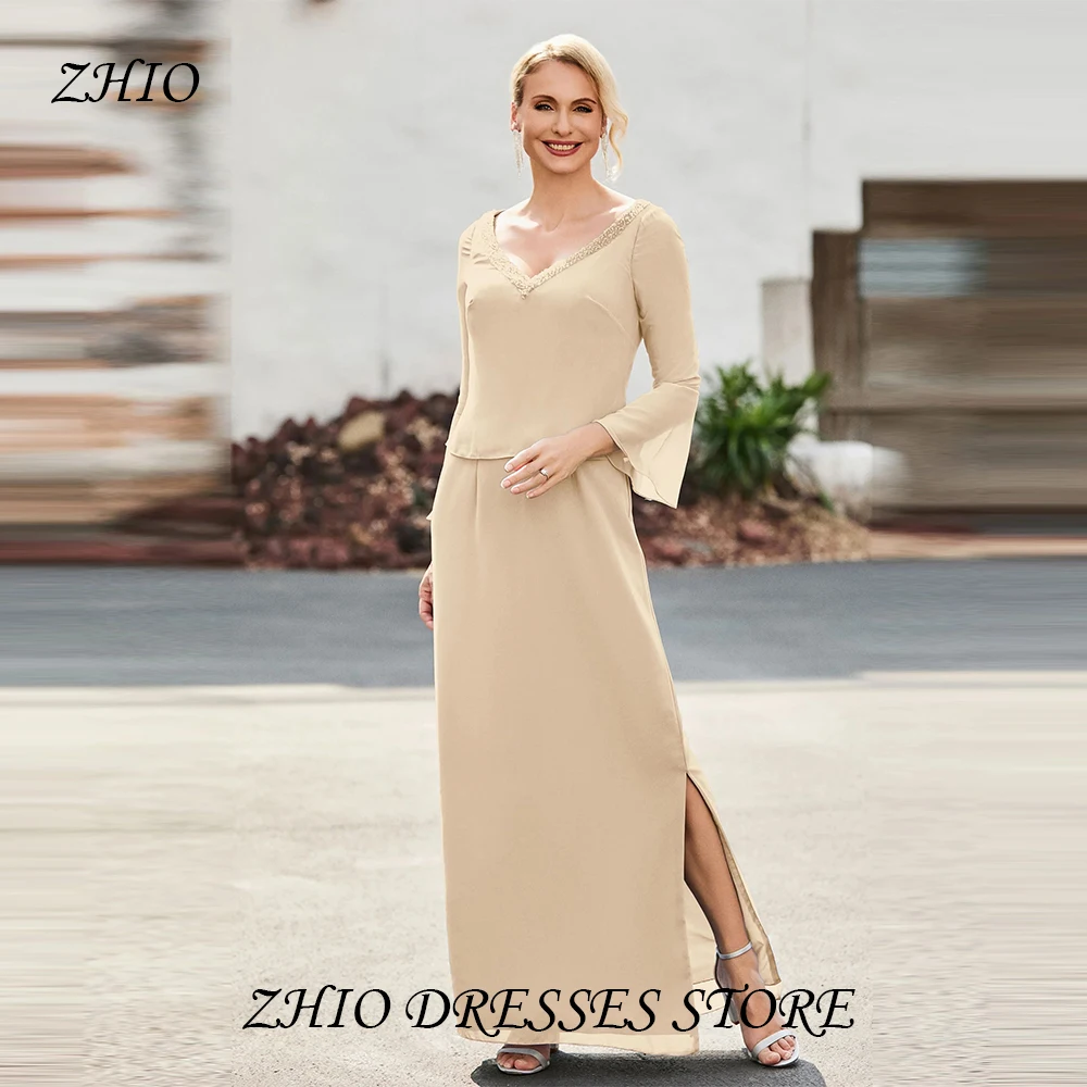 ZHIO Popular Long Sleeve Beaded V Neck Dress Women Long Color Chiffon Long Sleeve Casual Family Mom Wedding Dress Customized
ZHIO Popular Long Sleeve Beaded V Neck Dress Women Long Color Chiffon Long Sleeve Casual Family Mom Wedding Dress Customized