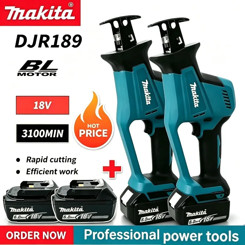 Makita DJR189 18V Brushless Reciprocating Saw Cordless Electric Portable Saw Rechargeable Power Tool For Wood & Metal Cutting
Makita DJR189 18V Brushless Reciprocating Saw Cordless Electric Portable Saw Rechargeable Power Tool For Wood & Metal Cutting