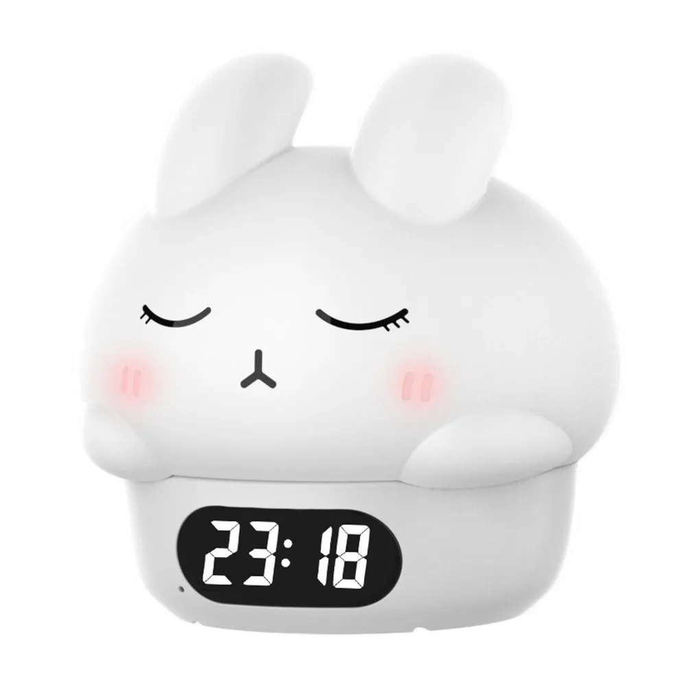 Cute Bunny Night Light Timer Temperature Display Digital Alarm Clock Silicone Digital Display Electronic Desk Clock
Cute Bunny Night Light Timer Temperature Display Digital Alarm Clock Silicone Digital Display Electronic Desk Clock