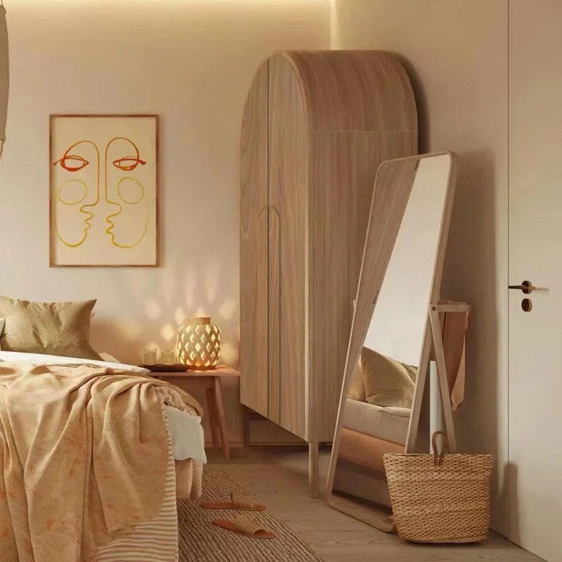 Nordic simple solid wood double door wardrobe B & B log color storage locker children Japanese arch
Nordic simple solid wood double door wardrobe B & B log color storage locker children Japanese arch