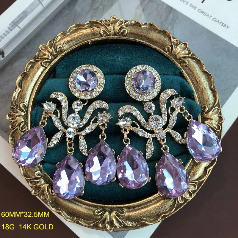 Medieval Court Light Purple Green Full Diamond Fringed Pendant Gem Diamond Elegant Temperament Versatile Silver Needle Stud Earr
Medieval Court Light Purple Green Full Diamond Fringed Pendant Gem Diamond Elegant Temperament Versatile Silver Needle Stud Earr