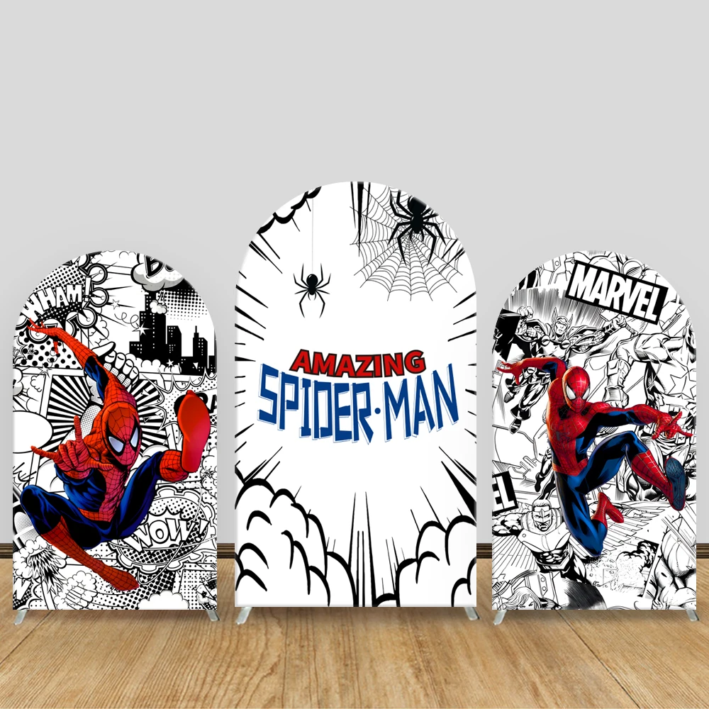 TB Spider-Man Arch Backdrop City Superhero Kids Boy Birthday Baby Shower White Illustration Photography Background Party Decor
TB Spider-Man Arch Backdrop City Superhero Kids Boy Birthday Baby Shower White Illustration Photography Background Party Decor
