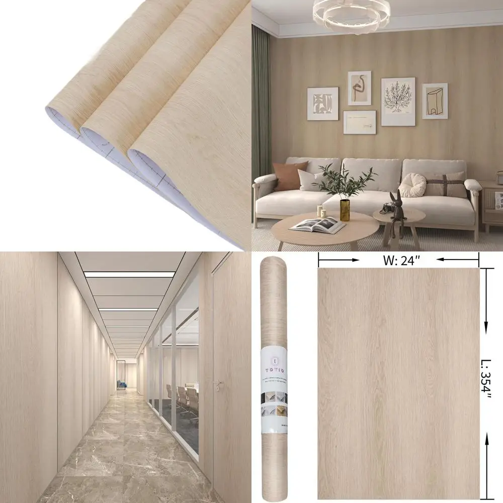 Wide Light Brown Oak Textured Contact Paper, Waterproof Self-Adhesive for Countertops, Matte Finish, Easy Peel and Stick Wallpap
Wide Light Brown Oak Textured Contact Paper, Waterproof Self-Adhesive for Countertops, Matte Finish, Easy Peel and Stick Wallpap