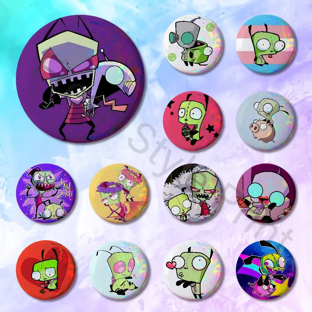 I-Invader ZIM GIR Pins 58mm Cute Cartoon Badge Handmade Brooches for Backpack Accessories
I-Invader ZIM GIR Pins 58mm Cute Cartoon Badge Handmade Brooches for Backpack Accessories