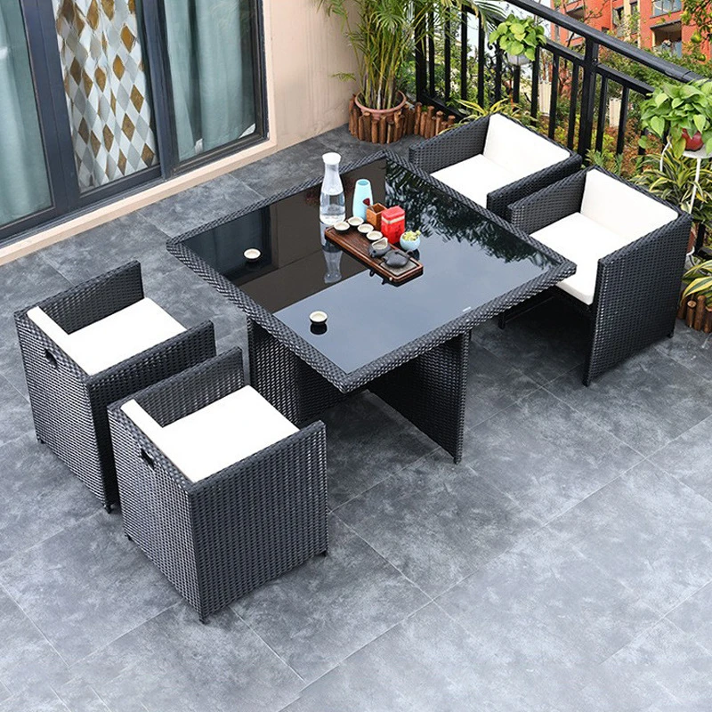 Outdoor rattan table and chair combination, courtyard, open-air outdoor terrace, waterproof rattan table and chairs outside
Outdoor rattan table and chair combination, courtyard, open-air outdoor terrace, waterproof rattan table and chairs outside