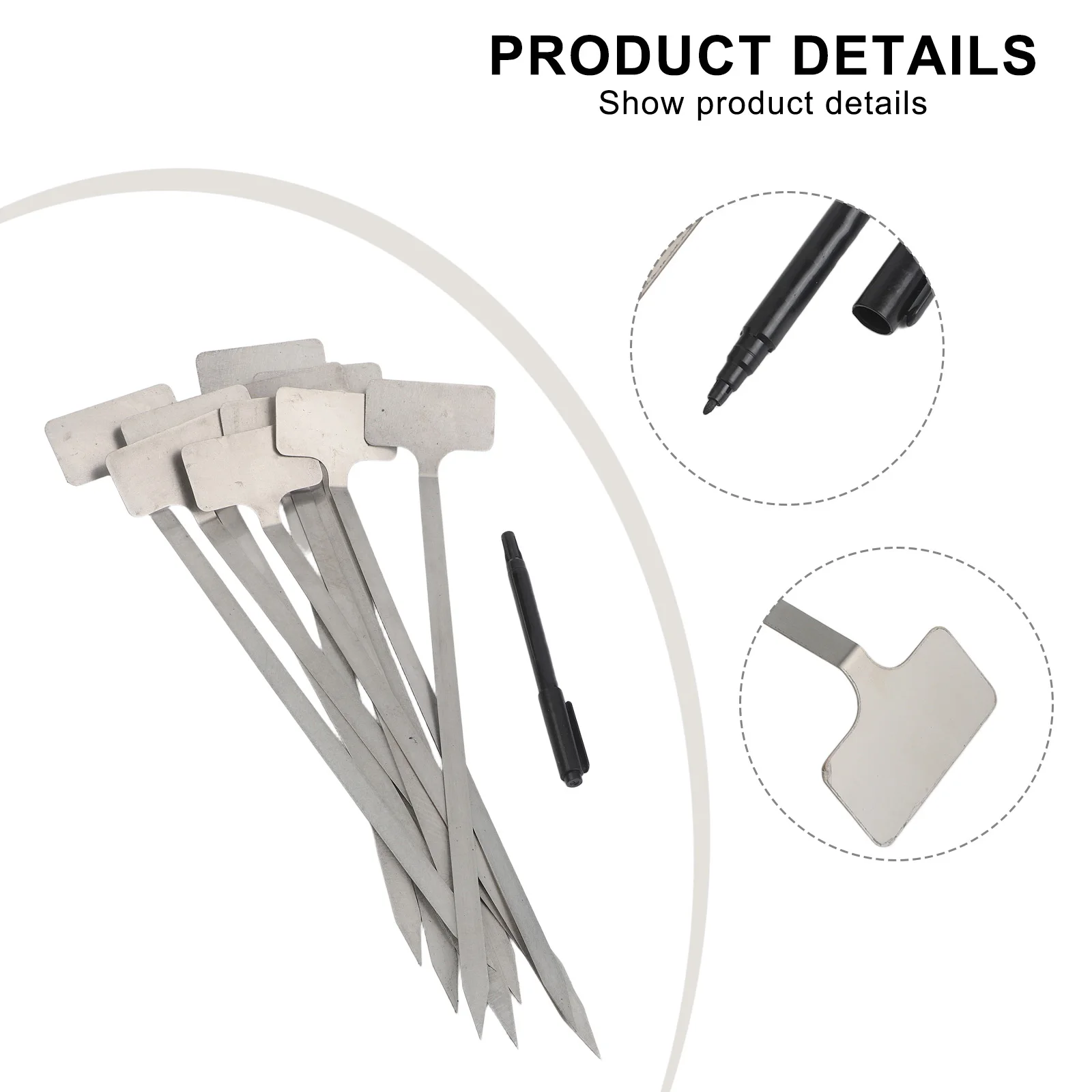 10PCS Stainless Steel Plant Labels Markers With Weatherproof Pen For Outdoor Garden Nursery Herbs Vegetables Identification Tags
10PCS Stainless Steel Plant Labels Markers With Weatherproof Pen For Outdoor Garden Nursery Herbs Vegetables Identification Tags