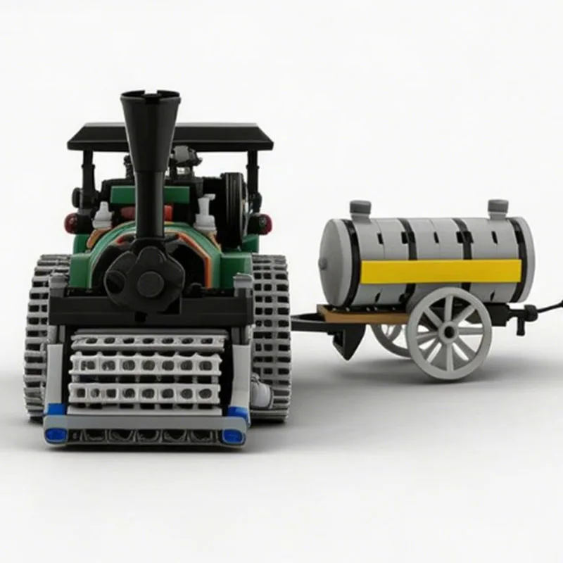 Vintage steam tractor small particle building block retro tracked locomotive with oil tank trailer ornament for children's educa
Vintage steam tractor small particle building block retro tracked locomotive with oil tank trailer ornament for children's educa