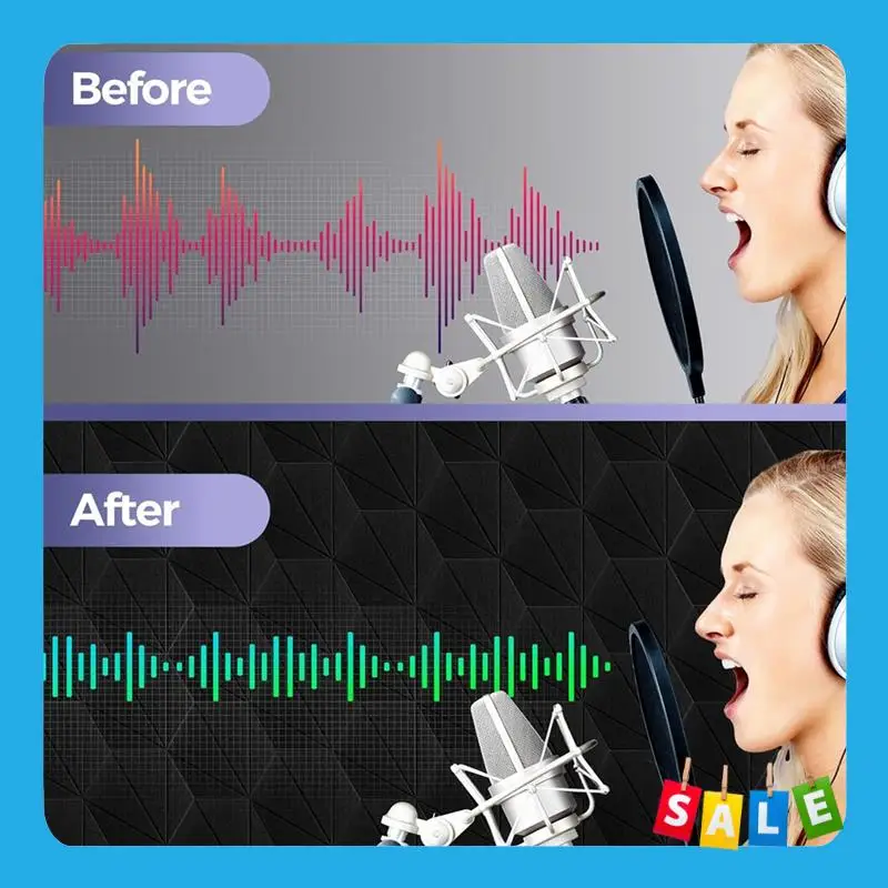 BABP 12 Pack Acoustic Foam Panels 12X10x6x0.4 Inch,Self Adhesive Sound Proof Foam Wall Panels,For Acoustic Treatment
BABP 12 Pack Acoustic Foam Panels 12X10x6x0.4 Inch,Self Adhesive Sound Proof Foam Wall Panels,For Acoustic Treatment