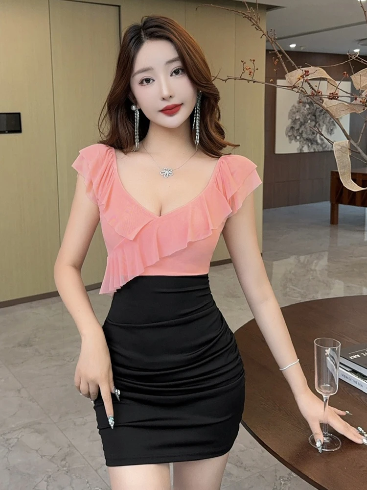 Сексуальная облегающая юбка с v-образным вырезом и кружевной отделкой из тюля для ночного клуба, облегающая юбка Bell Sve на талии, женская...
Сексуальная облегающая юбка с v-образным вырезом и кружевной отделкой из тюля для ночного клуба, облегающая юбка Bell Sve на талии, женская...