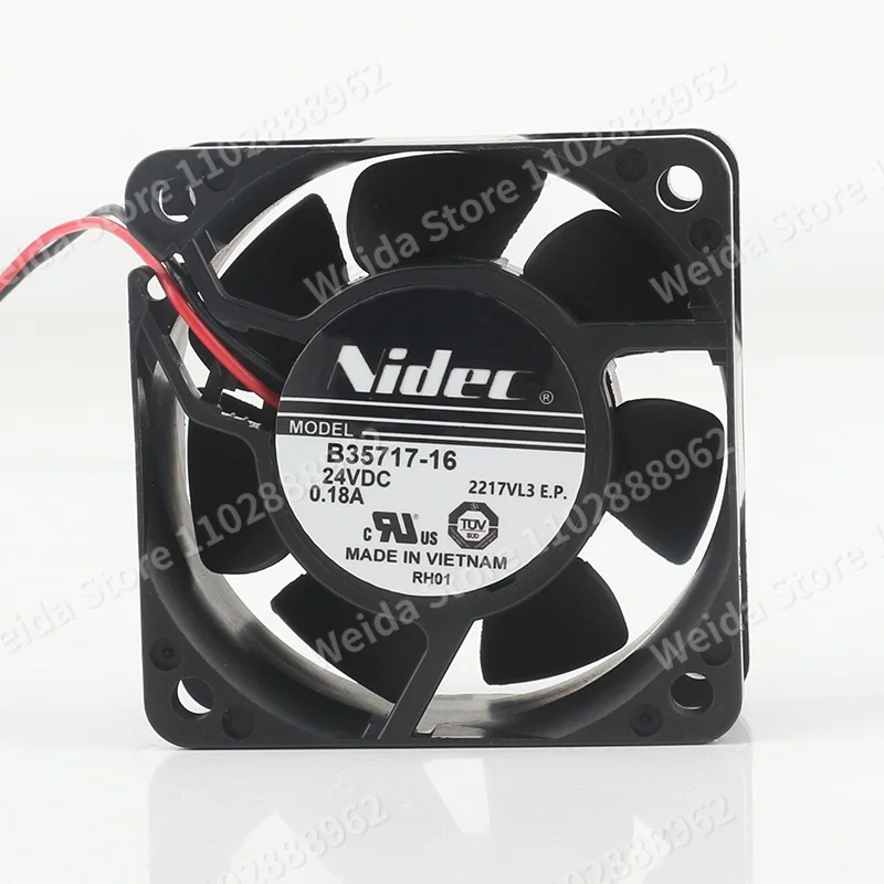 New Original Nidec 5V 12V 48V DC 24V 0.18A AC EC 6025 60X60X25MM 6CM Inverter Industrial Control two-wire B35717-16 Cooling fan
New Original Nidec 5V 12V 48V DC 24V 0.18A AC EC 6025 60X60X25MM 6CM Inverter Industrial Control two-wire B35717-16 Cooling fan