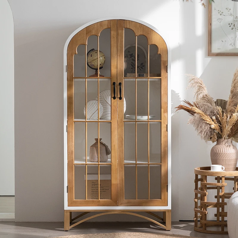 Bookcase with glass door Household solid wood wine cabinet against the wall Living room Wabi Sansi retro cabinet
Bookcase with glass door Household solid wood wine cabinet against the wall Living room Wabi Sansi retro cabinet
