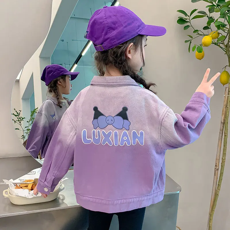 Children Clothing 2024 Spring Autumn New Girls Sanrio Kuromi Gradient Lapel Long Sleeves Cartoon Jackets Denim Jacket Coats Tops
Children Clothing 2024 Spring Autumn New Girls Sanrio Kuromi Gradient Lapel Long Sleeves Cartoon Jackets Denim Jacket Coats Tops