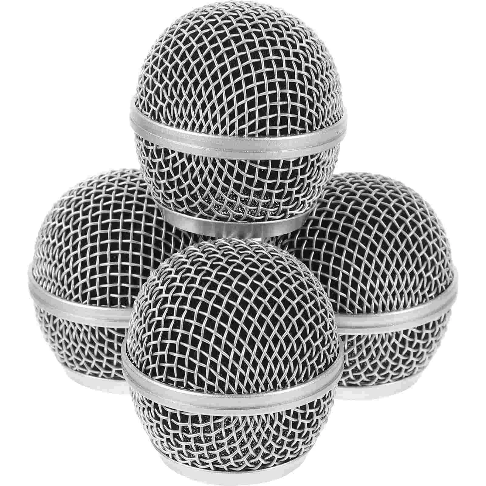 4 Pcs Mic Holder Microphone Replacement Head Microphones Metal Grille for Windscreen Silver
4 Pcs Mic Holder Microphone Replacement Head Microphones Metal Grille for Windscreen Silver