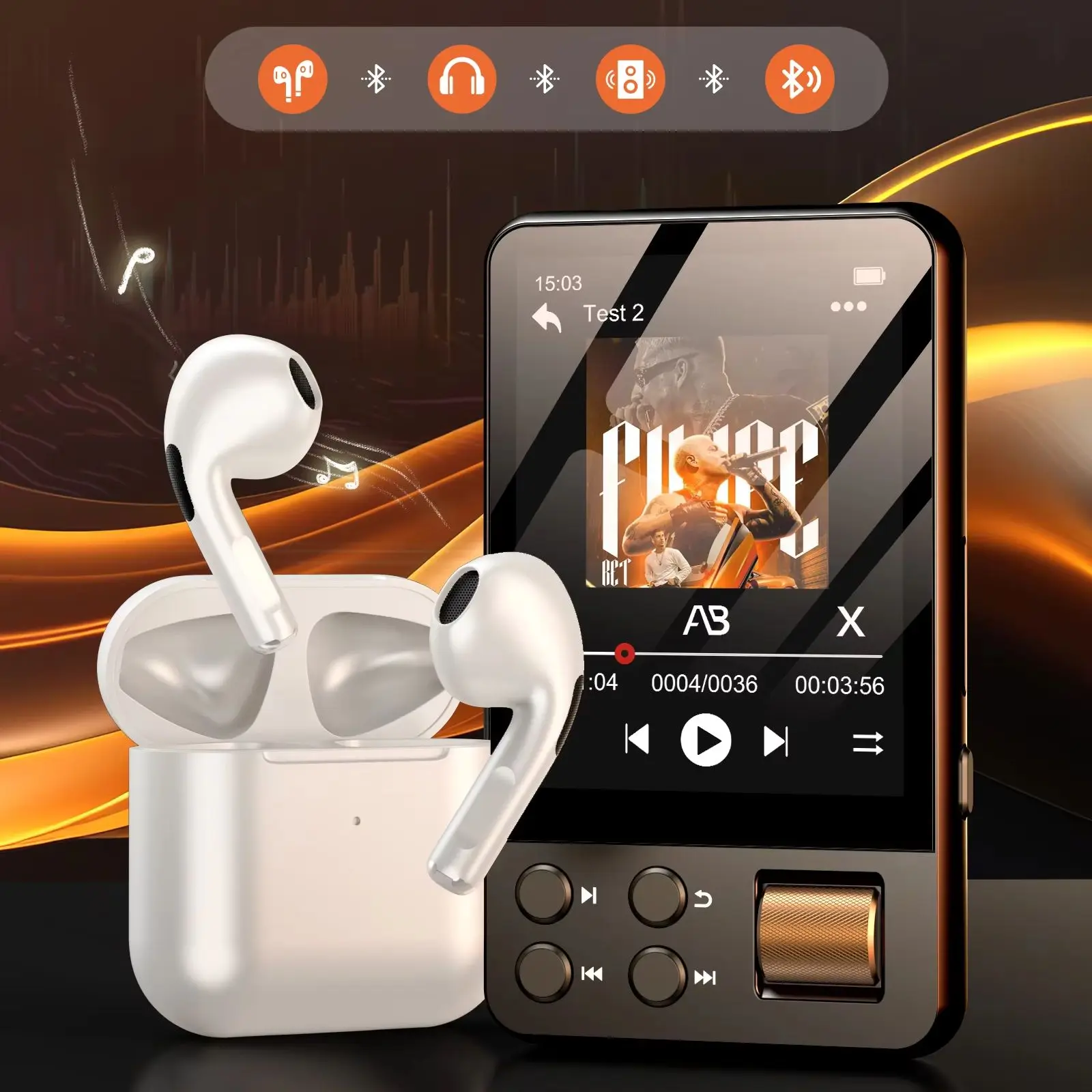 64GBMP3 Player with Bluetooth 5.3, 2.4’ Portable Full Touchscreen Music Player with Speakers
64GBMP3 Player with Bluetooth 5.3, 2.4’ Portable Full Touchscreen Music Player with Speakers