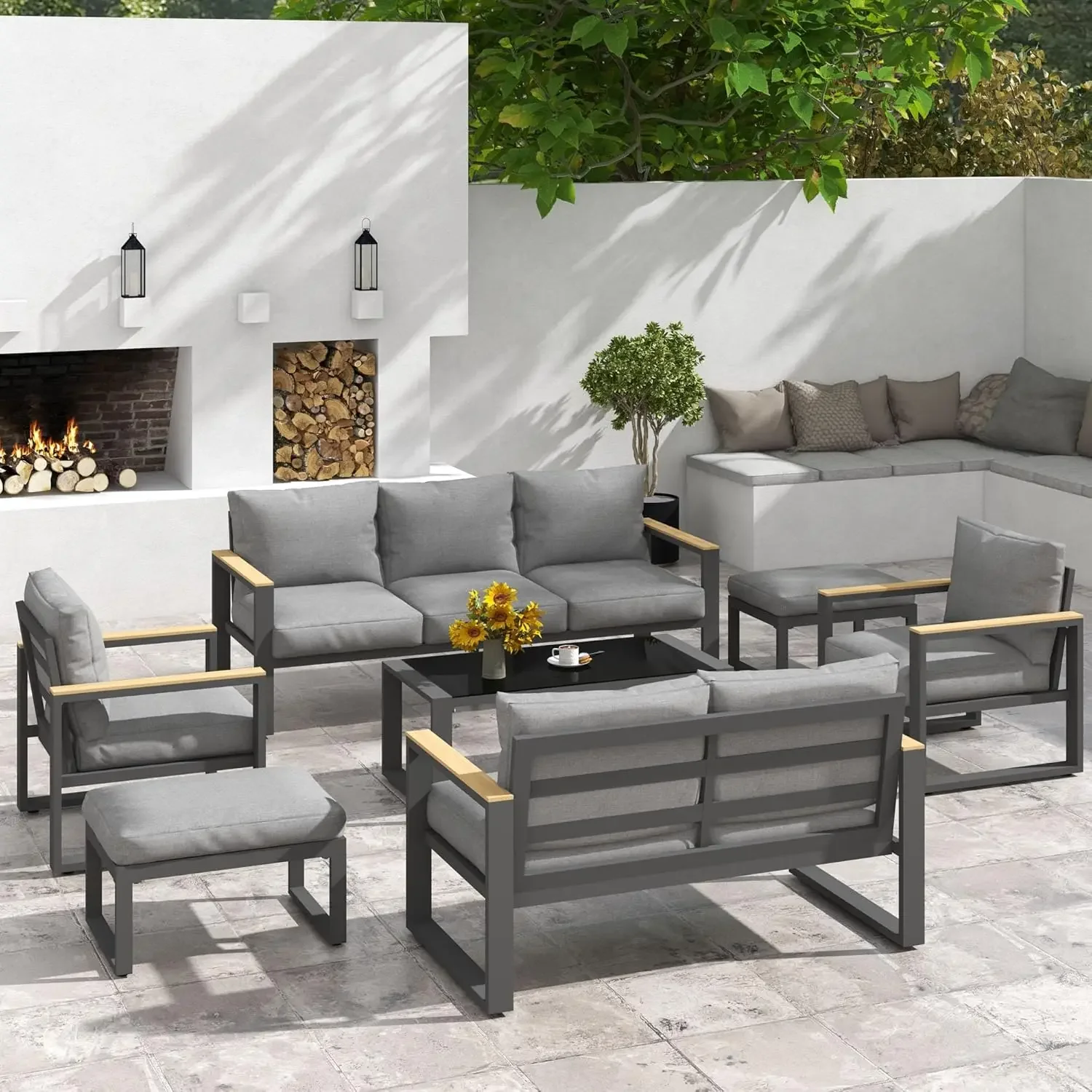 Contemporary Furniture Aluminum Frame Garden Sofa Outdoor Furniture Garden Set Patio Furniture Outdoor
Contemporary Furniture Aluminum Frame Garden Sofa Outdoor Furniture Garden Set Patio Furniture Outdoor
