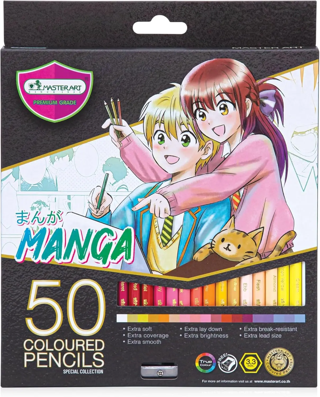 50-Color Manga Pencils Set for Kids & Adults: Soft, Smooth, Pre-Sharpened
50-Color Manga Pencils Set for Kids & Adults: Soft, Smooth, Pre-Sharpened
