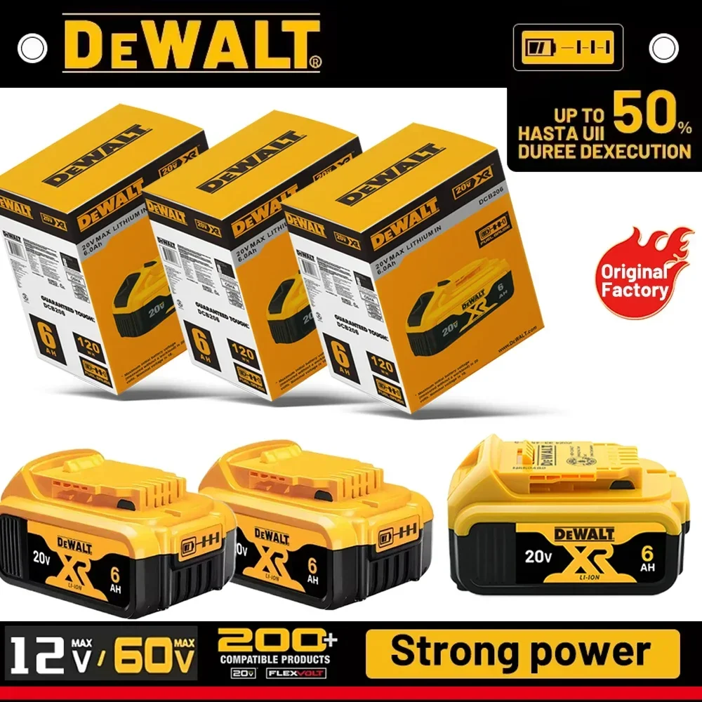 100% Genuine Dewalt 20V Battery, 2AH 5AH 6AH Rechargeable Lithium Ion Battery, Dewalt DCB200 Power Tool Replacement Battery
100% Genuine Dewalt 20V Battery, 2AH 5AH 6AH Rechargeable Lithium Ion Battery, Dewalt DCB200 Power Tool Replacement Battery