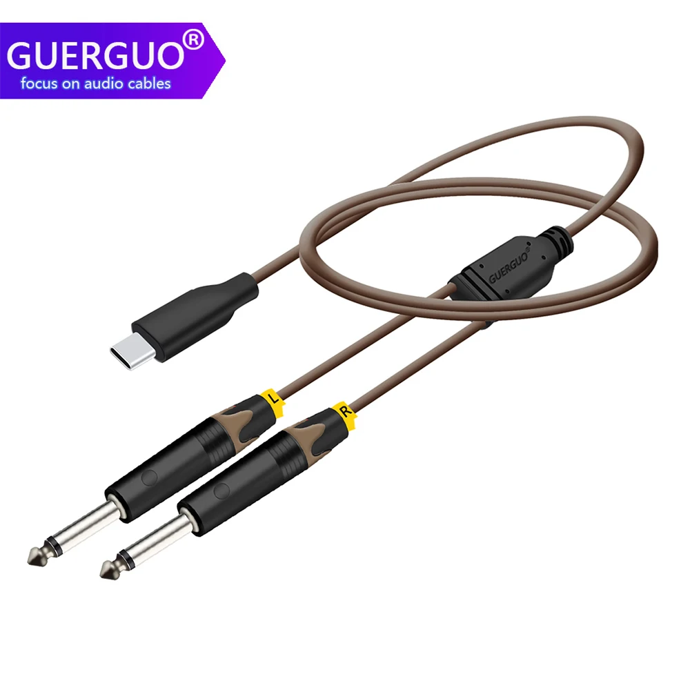 USB Type C to Dual 6.35/6.5mm 1/4 inch TS Audio Cable for Smartphone,Tablet,Laptop Link Amplifier,Mixing Console Mixer,Speaker
USB Type C to Dual 6.35/6.5mm 1/4 inch TS Audio Cable for Smartphone,Tablet,Laptop Link Amplifier,Mixing Console Mixer,Speaker