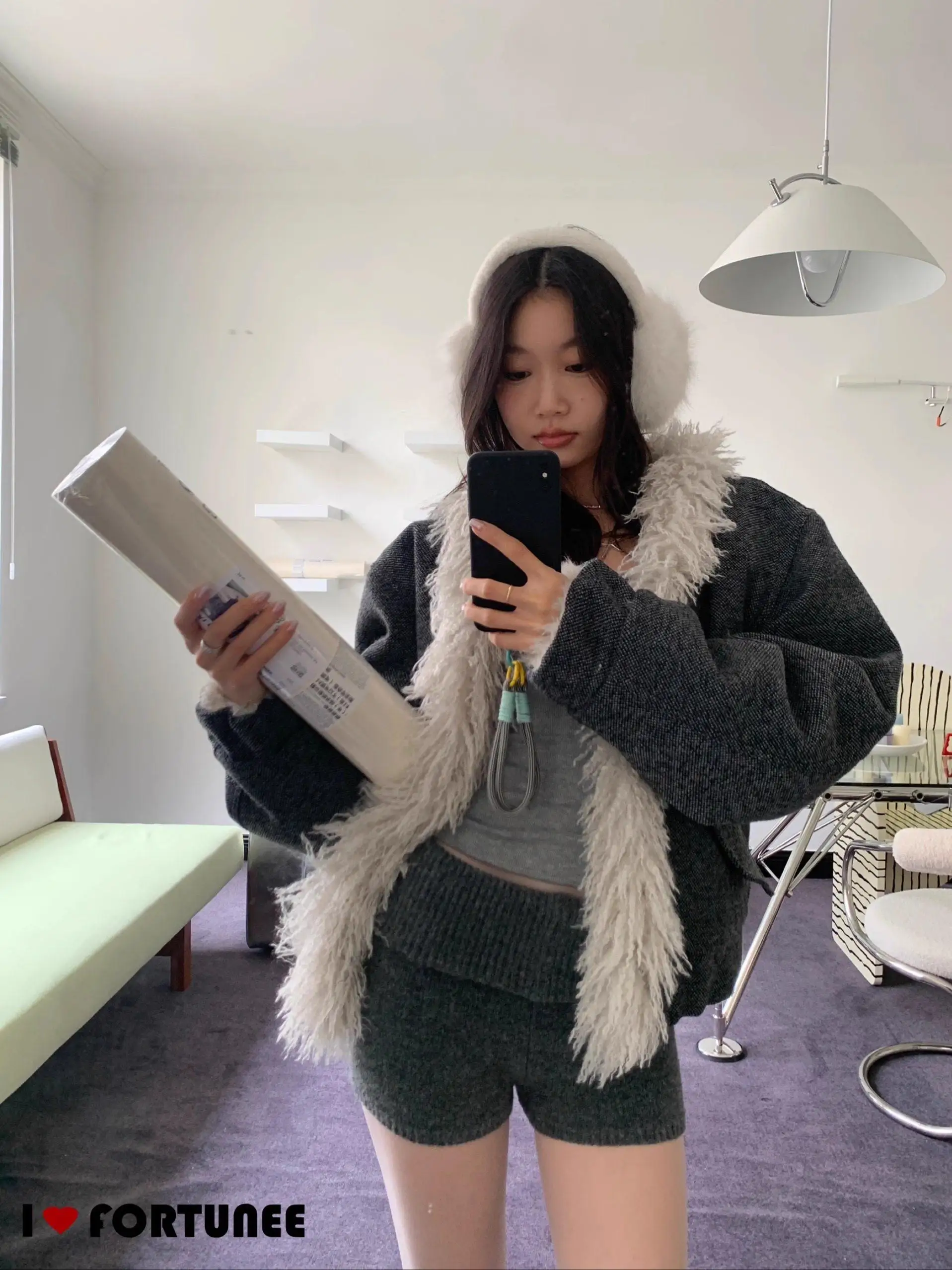 Fortunee Double-Sided Wear Autumn Winter Thiened Faux Fur Collar Patchwork Warm ort Jaet Women's Original Design Loose Fit
Fortunee Double-Sided Wear Autumn Winter Thiened Faux Fur Collar Patchwork Warm ort Jaet Women's Original Design Loose Fit