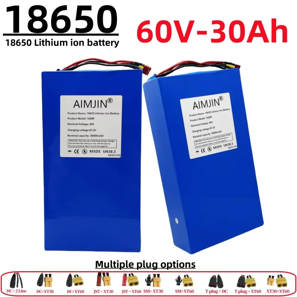 18650 Lithium-ion Battery Pack 16S8P 60V 30000mAh Rechargeable Battery High-capacity 30Ah With BMS For Electric Scooter Battery
18650 Lithium-ion Battery Pack 16S8P 60V 30000mAh Rechargeable Battery High-capacity 30Ah With BMS For Electric Scooter Battery