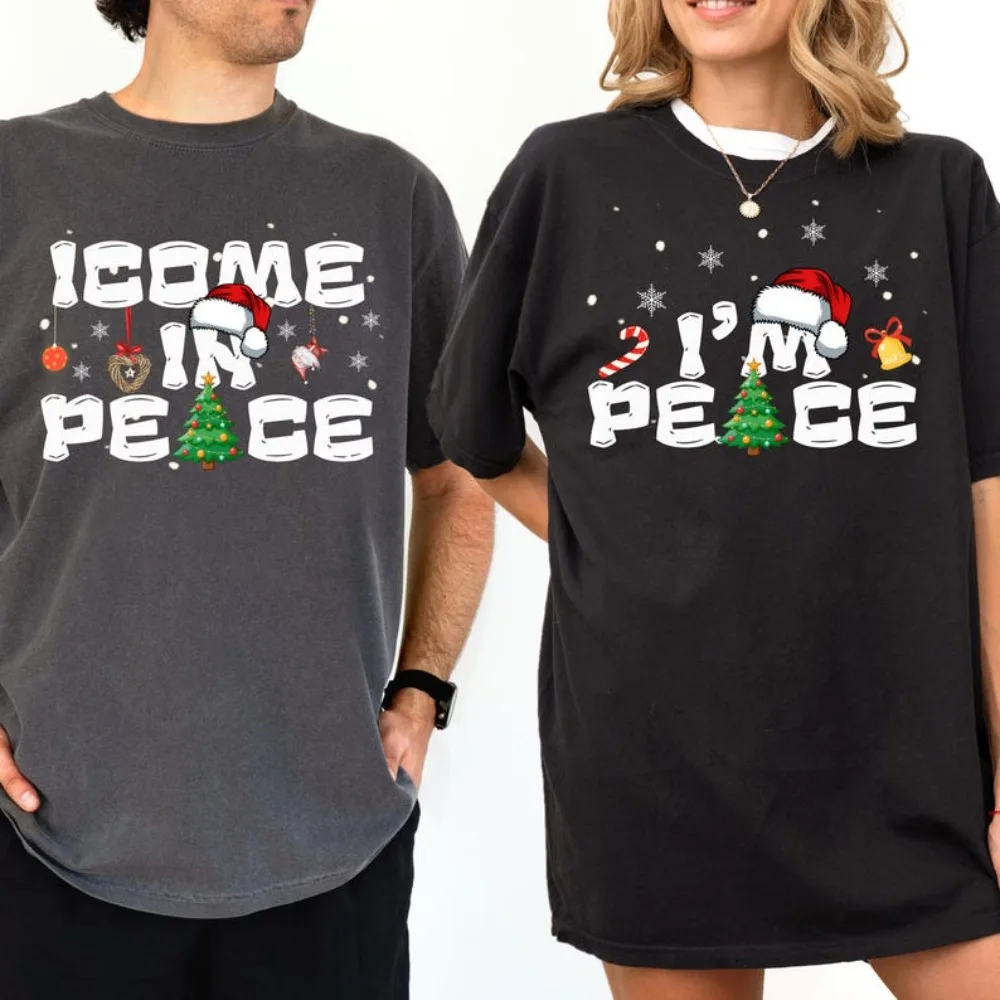 Funny Couple Ugly Christmas Women T-Shirt I Come in Peace Shirt I'm Peace Tee Dirty Couple Humor TShirt Christmas Meme Shirt
Funny Couple Ugly Christmas Women T-Shirt I Come in Peace Shirt I'm Peace Tee Dirty Couple Humor TShirt Christmas Meme Shirt